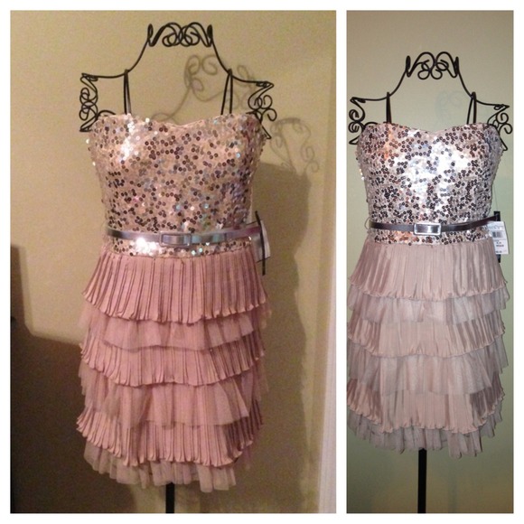 Strapless Light Pink Cocktail Dress