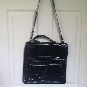 Patent leather cross body purse