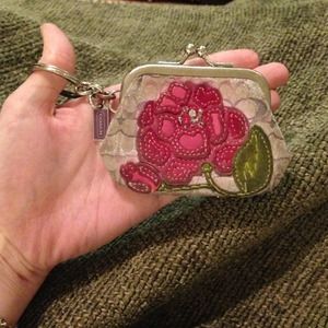 Coach keychain coin purse