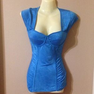 👚Bustier Sexy Blue Top