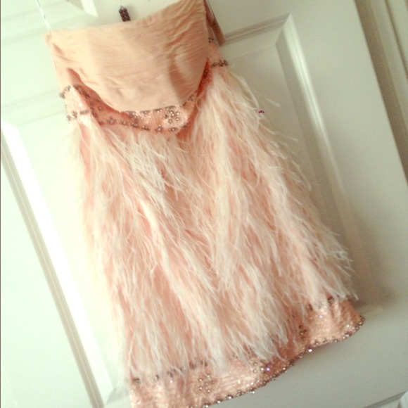 Blush dress with breads