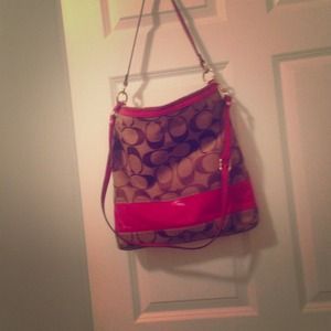 Coach bag with large brown C's