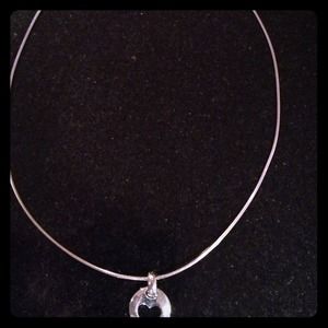 Authentic Tiffany's and Co heart cut out necklace