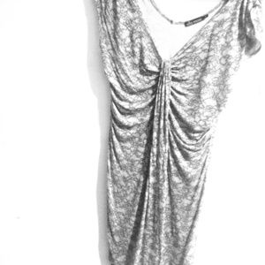 Ella Moss Lace Print Dress with Black Slip