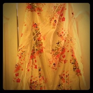 Reserved   Lane Bryant Khaki skirt w/floral print.