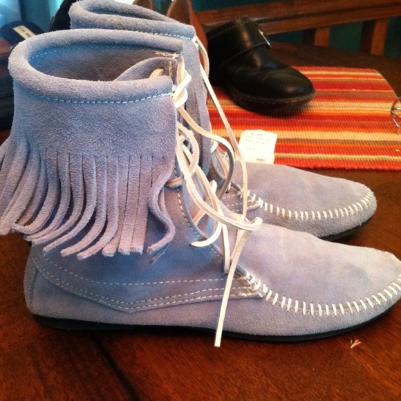 $$$SOLD$$$Minnetonka Moccasins and Fossil Bag