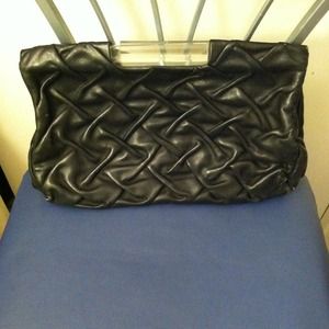 Vintage real leather clutch