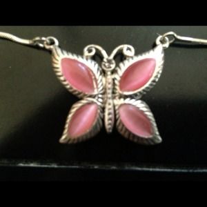 Necklace with butterfly pendant