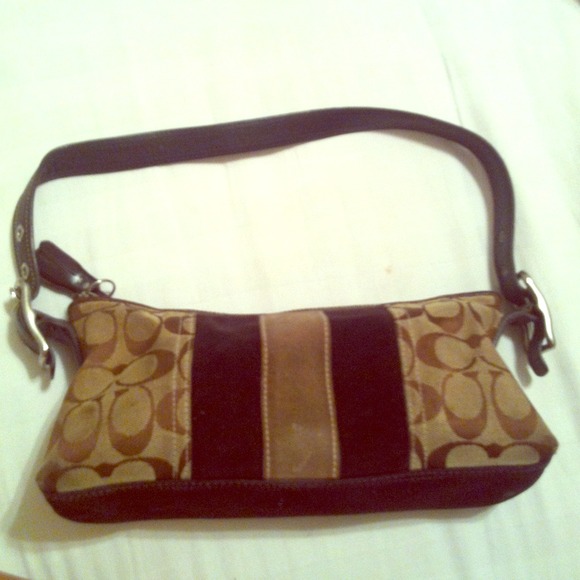 Small brown coach purse