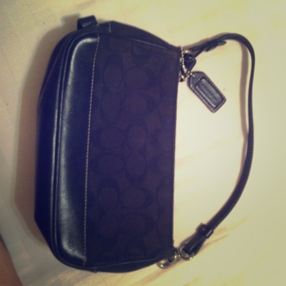 Small black coach purse