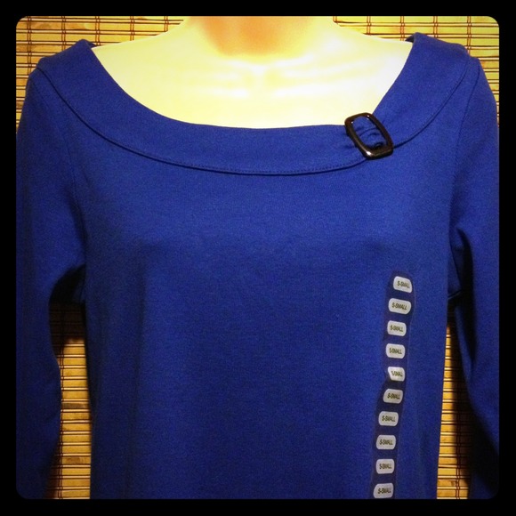 Electric Blue Cotton Knit Top