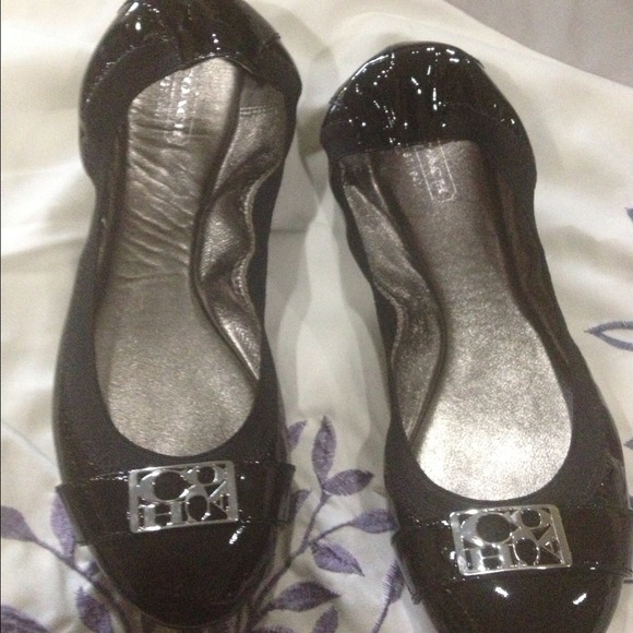 Black ballerina Coach shoes!