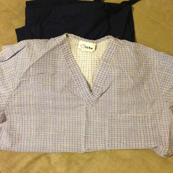 'Life' scrub set. Top and bottom.