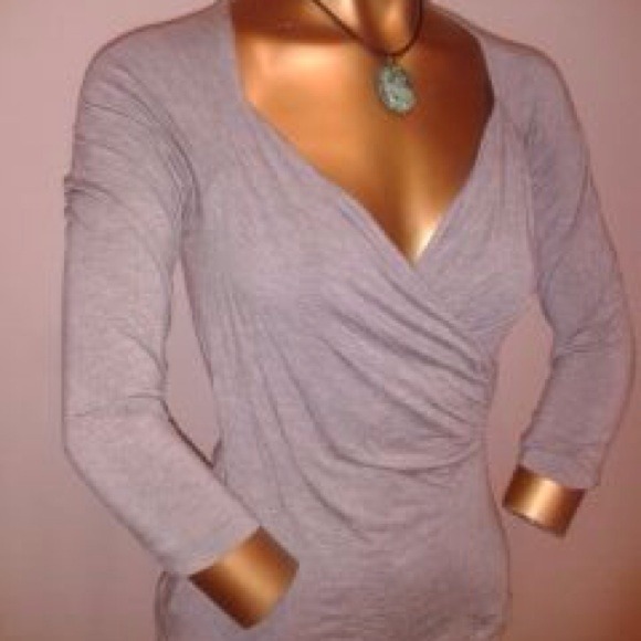 SOLD Banana republic grey 3/4 sleeve top