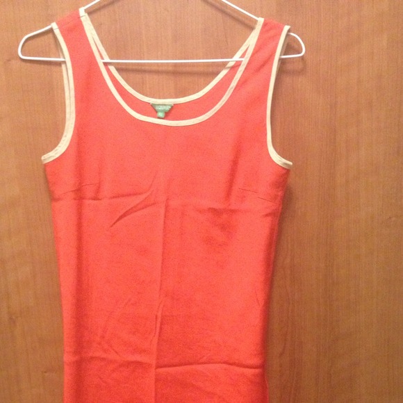 Benetton orange sleeveless dress