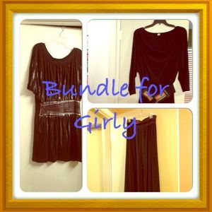 Bundle of dress, skirt, and shirt