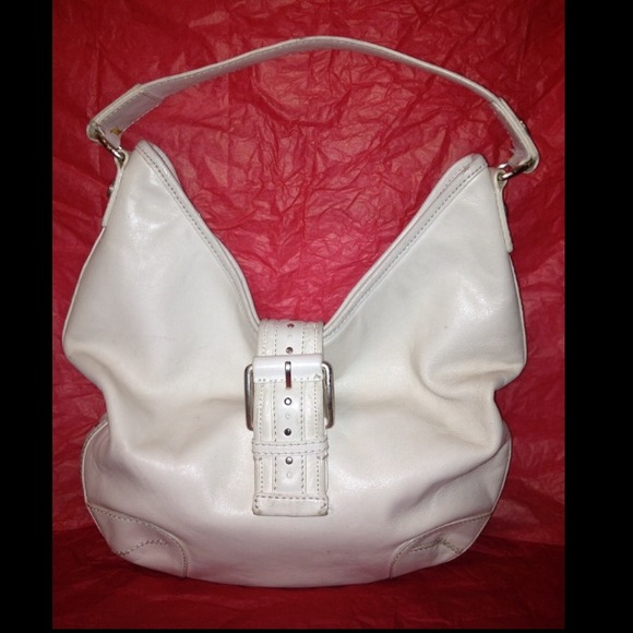 Michael Kors White Leather Shoulder Bag