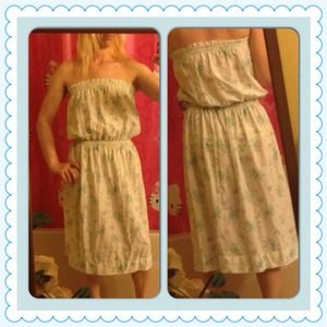 ** traded** floral design tube top dress