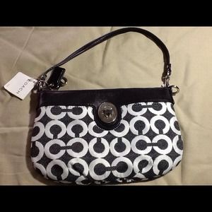 Coach Black & White Large Wrislet