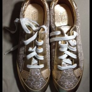 Coach Gold Sneakers