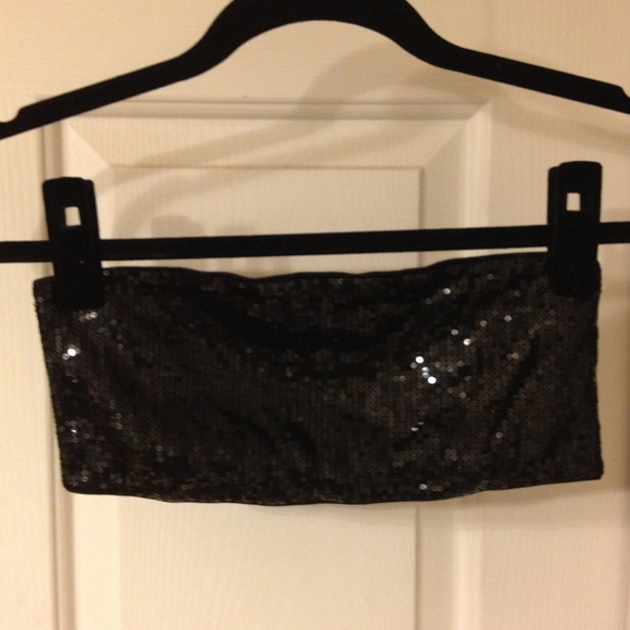 Express Blk sequin bandeau