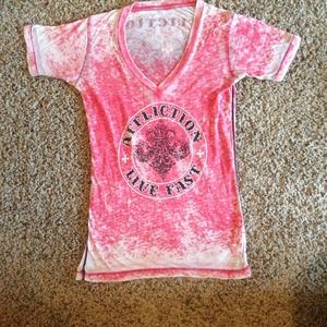 Women's Affliction vneck tshirt