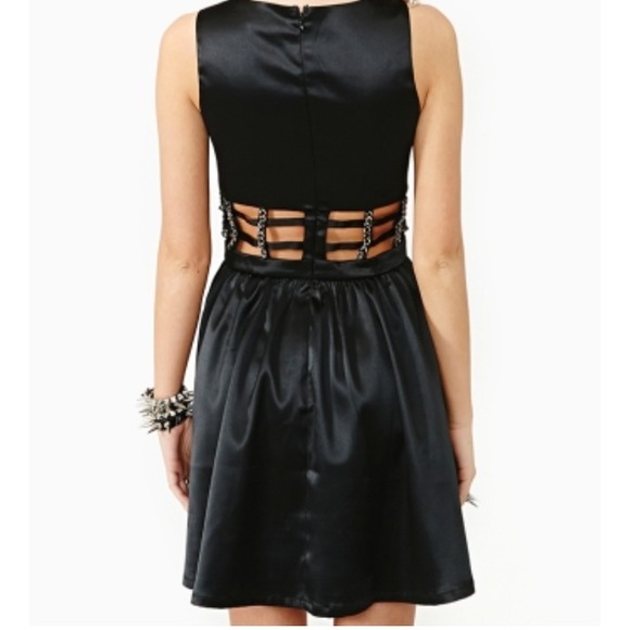πHost Pick! Little Black Chained Cage Dress - Picture 2 of 3