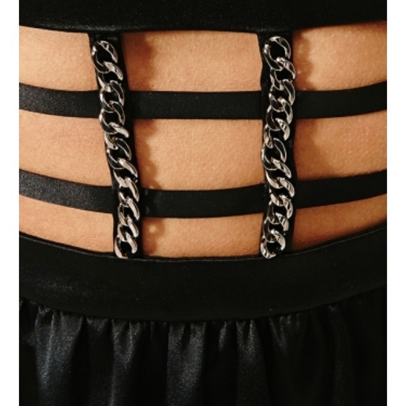 πHost Pick! Little Black Chained Cage Dress - Picture 3 of 3