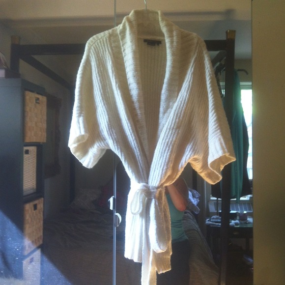 Off white wrap cardigan sweater