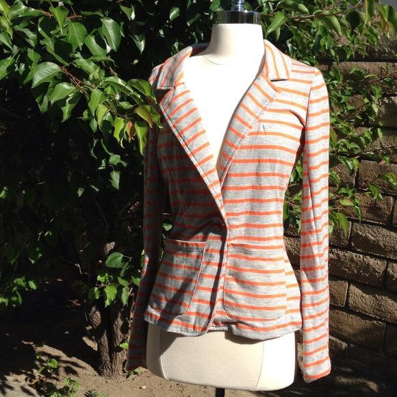 Striped Cotton Blazer