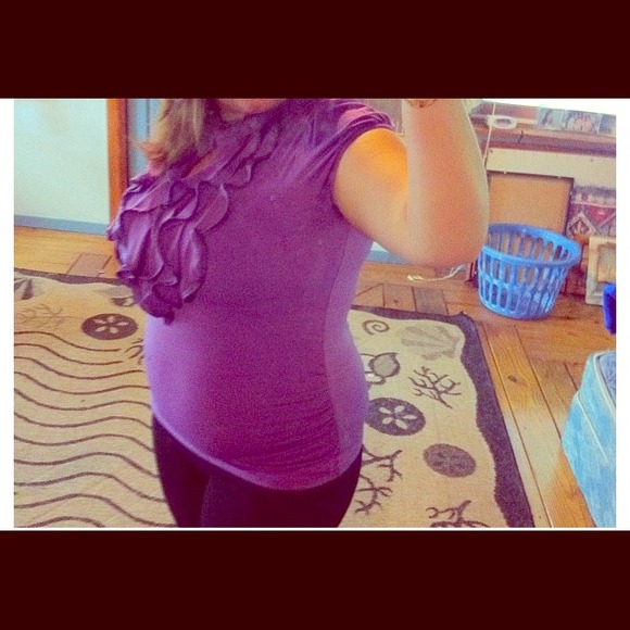 Purple Ruffled Top