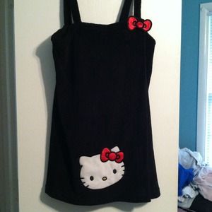 After shower Hello Kitty towel dress.