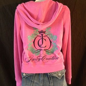 JUST REDUCED!!!🎀✨Glittery ✨Juicy Couture Hoodie🎀