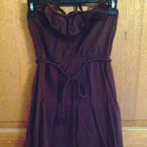 Brown halter summer dress