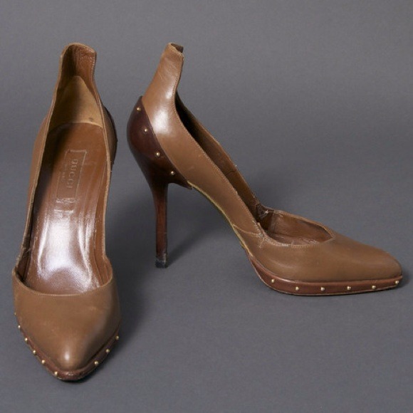 Gucci Brown Leather Stiletto