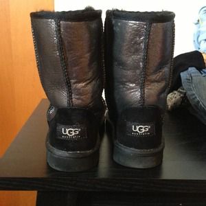 Black Ugg classic glitter boots