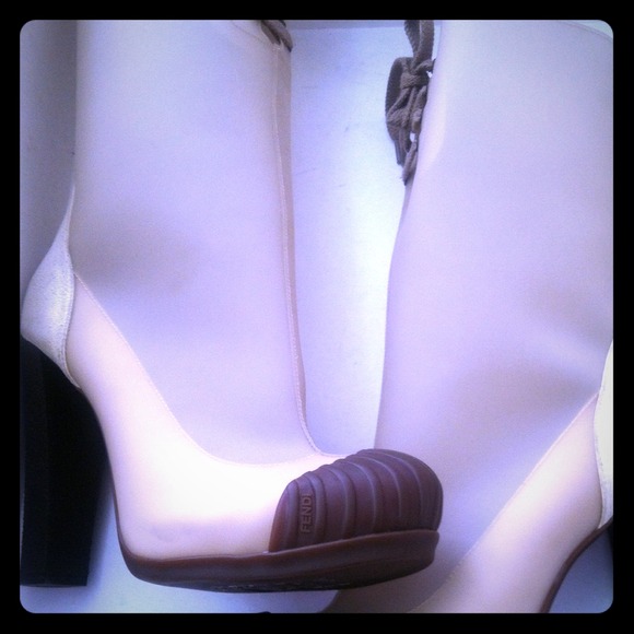 FENDI Boots - Fendi heeled rain boots size 6 1/2