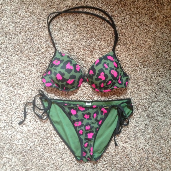 Victoria's Secret PINK camo bikini.