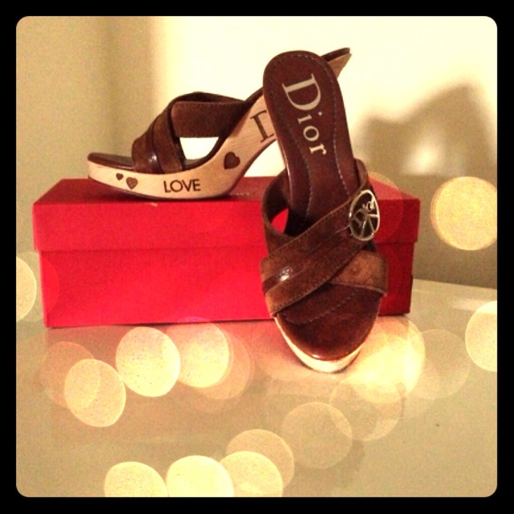 Dior Shoes - DIOR "Peace & Love" Suede Boho Chic Mule