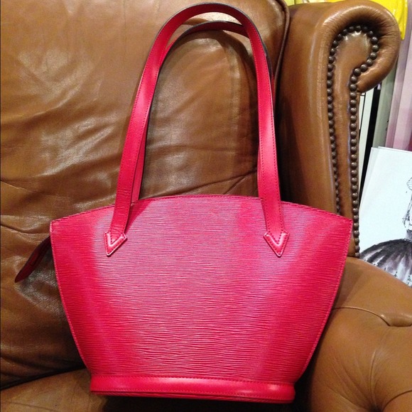 Louis Vuitton Red Epi Saint Jacques Auth