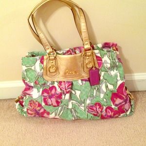 Floral Print Coach Purse