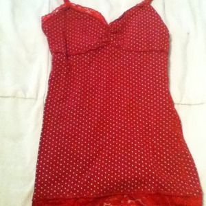 Cute maroon polka dot tank