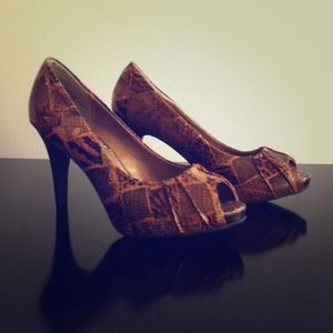 Faux Animal Print Candie's PeepToe