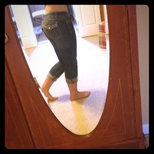 YMI jeweled denim capris