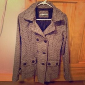 Chocolate brown pea coat PRICE REDUCED!!