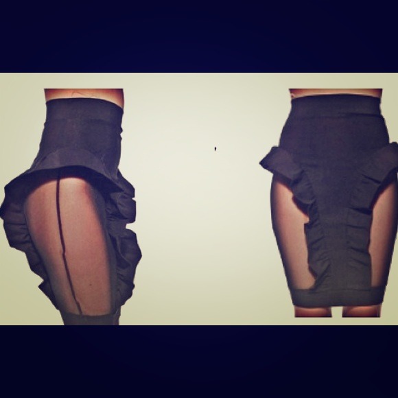 *❗RECENTLY REDUCED*❗Sheer sides black skirt