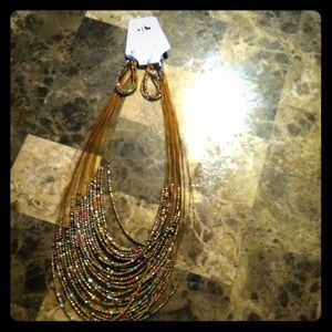 Jewelry necklace and earring set