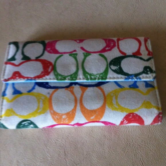 Colorful signature coach wallet