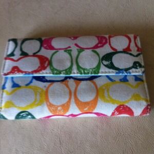 Colorful signature coach wallet