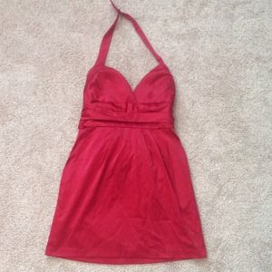 *SOLD* Short red satin dress